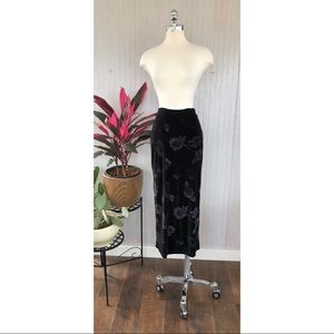 90s Velvet Midi Skirt